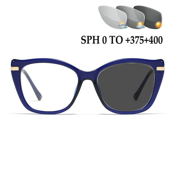 

progressive multifocal lens reading glasses women presbyopia hyperopia bifocal glasses sun pchromic eyeglasses fml, White;black