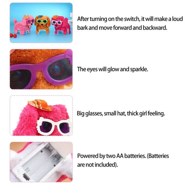 

electronic dogs pet dog toy interactive electronic pets robot doll for children can move forward and backward toys plastic+villi