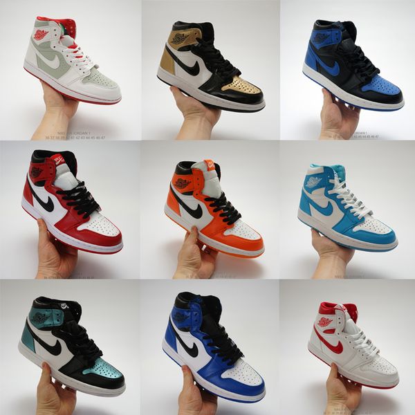 

Original brand mens womens fashion designer shoes sneakers j1 1s jd 1 high basketball shoes white black red blue grey high quality