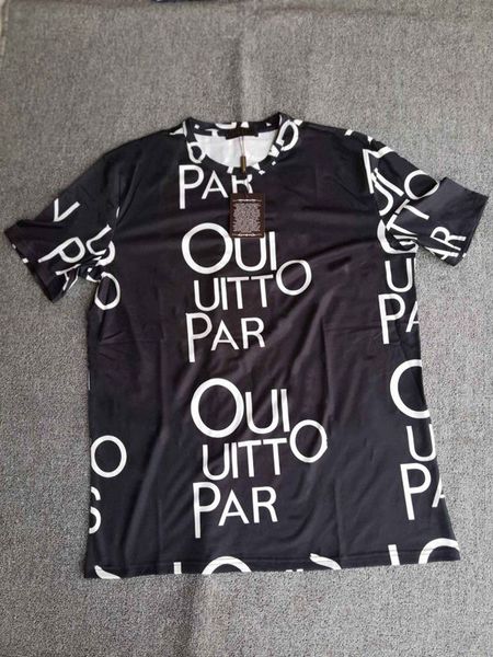 

19SS New Mens Summer Tees Plus Size Men's Short Sleeve Letter Printed Cotton T-shirt 3D Designer Men's T-Shirts