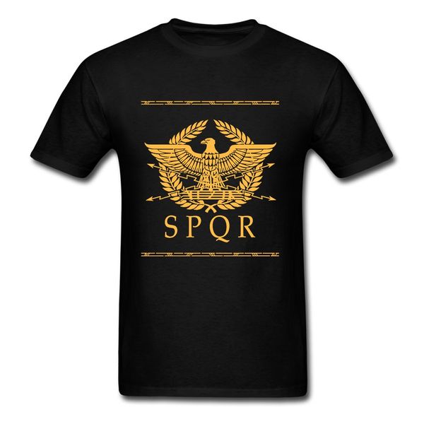 

roman empire spqr short sleeve t shirts teenage great shirts pure cotton o neck men's t shirt for group, White;black