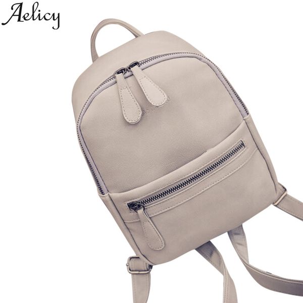 

aelicy 2019 women fashion satchel travel leather backpack shoulder bag ladi student bags schoolbag travel girl rucksack bookbag