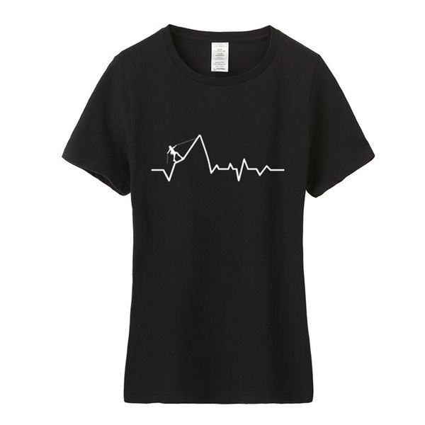 

new summer for heartbeat of climbing women t shirts cotton short sleeve love climbing mountain woman t shirt female girl tees