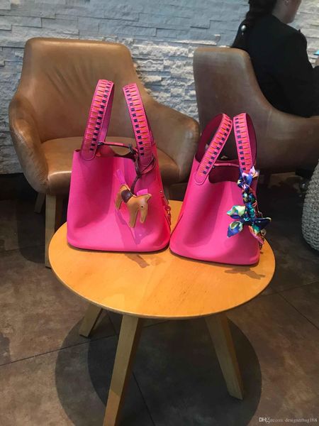 

new classic designer women handbags strap shoulder bags mini genuine leather shopping bags lock small purse tote with horse pendant 18cm22cm