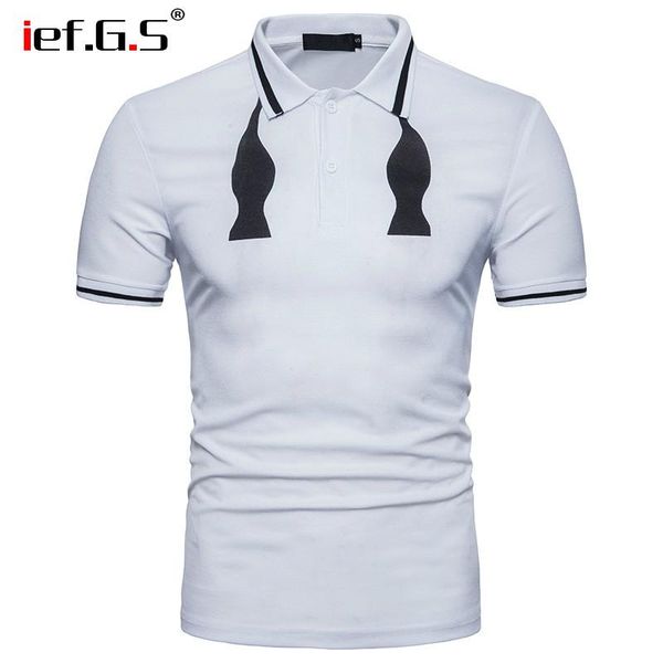 

иф.g. s мужская летняя базовая короткая рубашка мода черный белый лацкан удобная дышащая полосатая рубашка бизнес ежедневный отдых, White;black