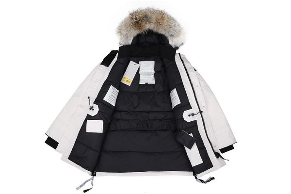 

2019 new canada mens конструктора зимняя куртка зимы женщин перо шинель вниз parka jacket fourrure homme jassen куртки пальто размер s-xxl, Black