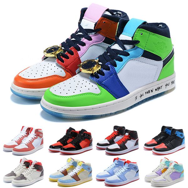 

melody ehsani x mid fearless watch what the 1 1s jumpman basketball shoes for kids women men fashion orange designer retro sports sneakers, Black