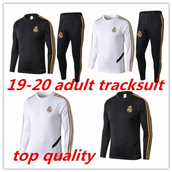 

2019 2020 Real Madrid adult tracksuit men's soccer chandal football tracksu 19 20 adult assensio training suit skinny pants Sportswear
