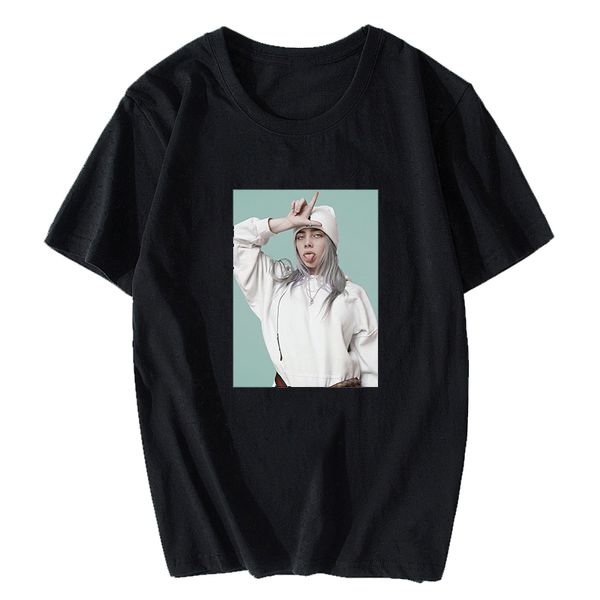

billie eilish билли эйлиш футболка мужчины высокое качество эстетический хлопок прохладный винтаж быть мода футболка harajuku уличная camise, White;black