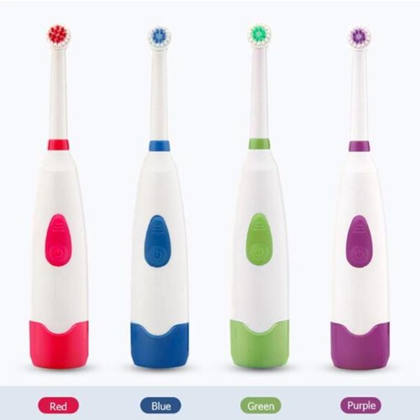 

2020 electric toothbrush with 2 brush heads battery operated oral hygiene no rechargeable teeth brush for children
