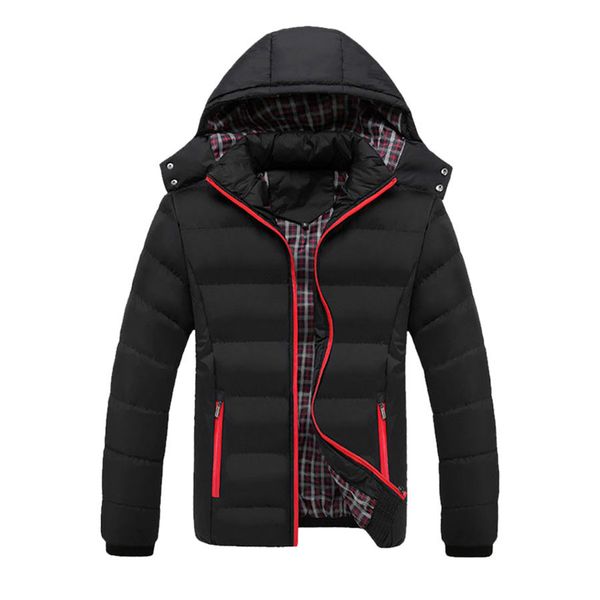 

5xl 2018 men winter jacket warm male coats fashion thick thermal men parkas casual branded clothing, Black