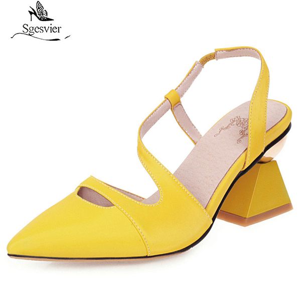 

sgesvier 2020 new fashion women sandals pointed toe strange high heels sandals female party wedding shoes, Black