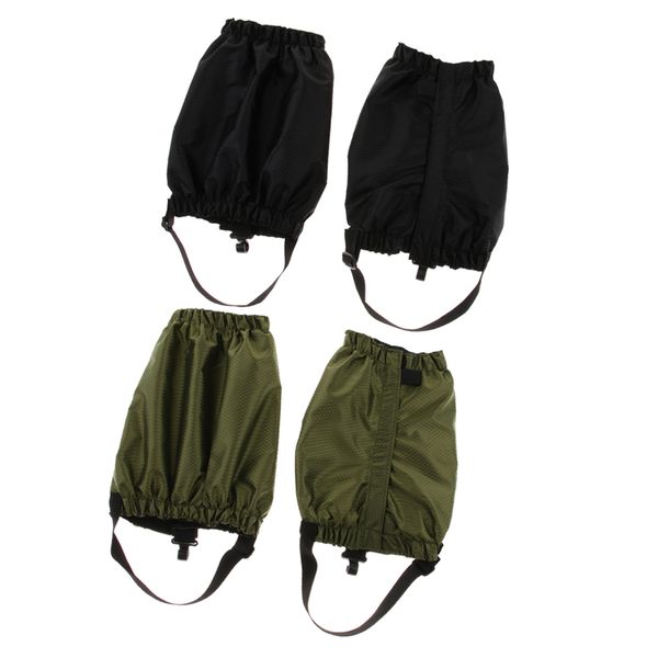

2 pairs outdoor waterproof walking hiking gaiters leggings, Camo;black