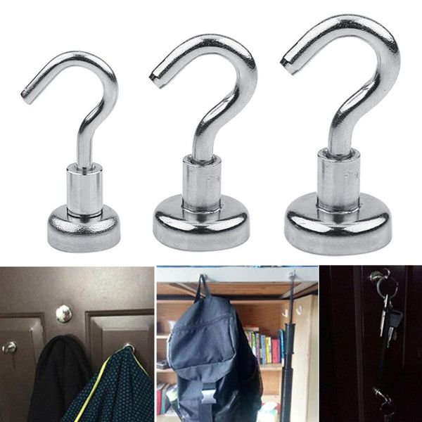 

12/16/20mm magnetic hook hanger neodymium magnet super heavy neodymium rare earth hanging salvage tool suction for cup key
