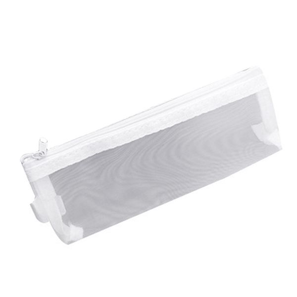 

1 pcs transparent grid zipper pen bag pencil case storage package for korean stationery school supplies