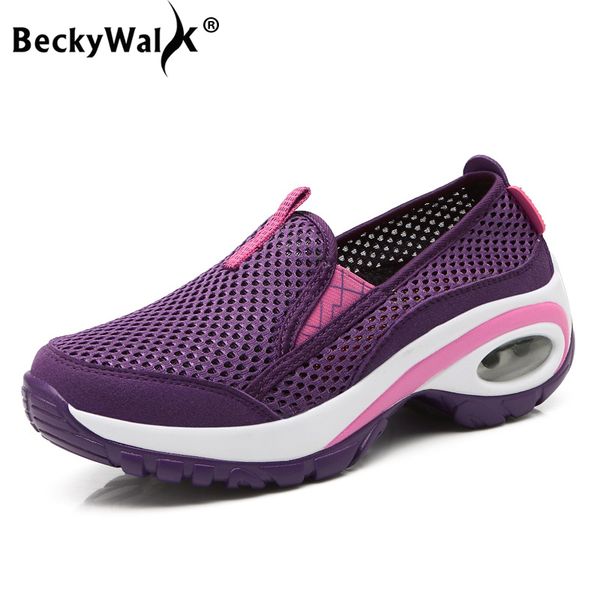 

women shoes spring summer breathable mesh walking ladies shoes casual sneakers women platform zapatillas mujer wsh3281, Black