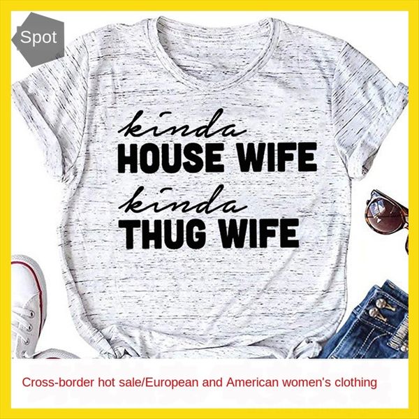 

women's dress blouse house wife letter short-sleeved flower casual loose t-shirt women's dress blouse house wife letter short-slee, White