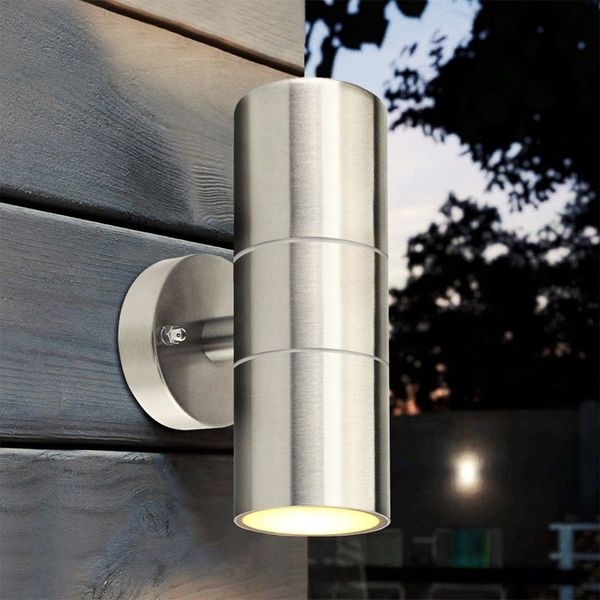 

new stainless steel up down wall light gu10 ip65 double outdoor wall light