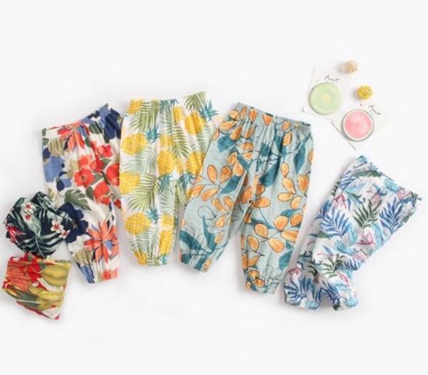 

6 color INS new baby kids clothing summer girl Full Flower Print pant Lolita 100% Cotton pants baby girl clothing