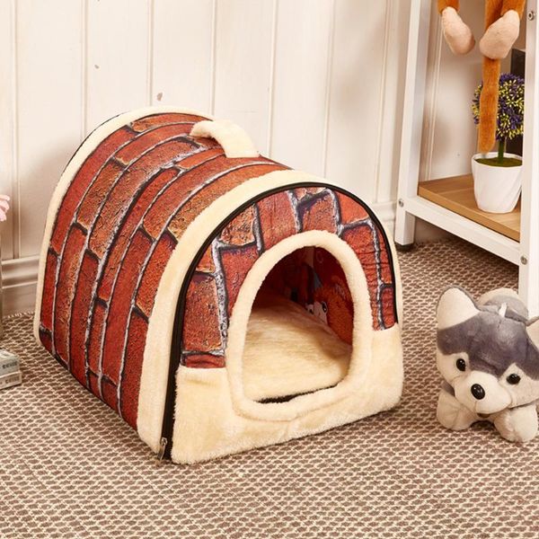 

non slip diy cute cat home keep warm dual use dog accessories soft pet house