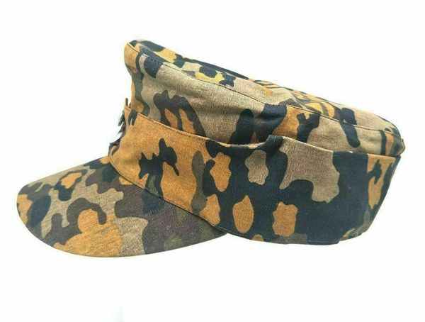 

tomwang2012. wwii ww2 german army em fall oak camo combat cap soldier military field hat collection war reenactments outdoor hats, Black;white