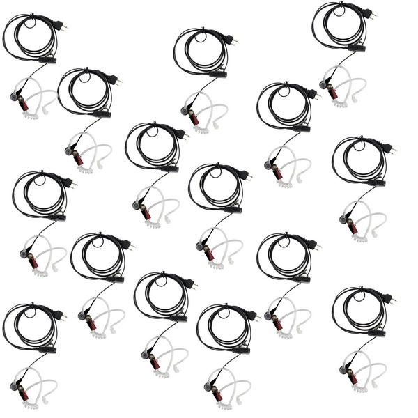 15X PTT MIC Covert Acoustic Tube In-Ear-Ohrhörer-Headset für Radio ICOM Midland