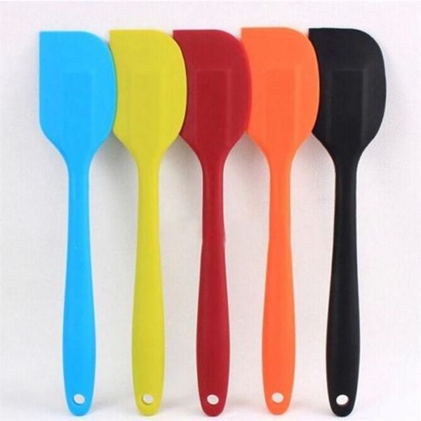 

chenglan 1pc 18.5x4.4cm красочный встроенная высокая температура сопротивление силиконовый шпатель выпечка резиновый скребок