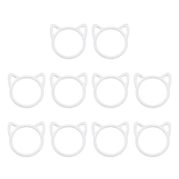 

10pcs silver tags jewelry making, Black