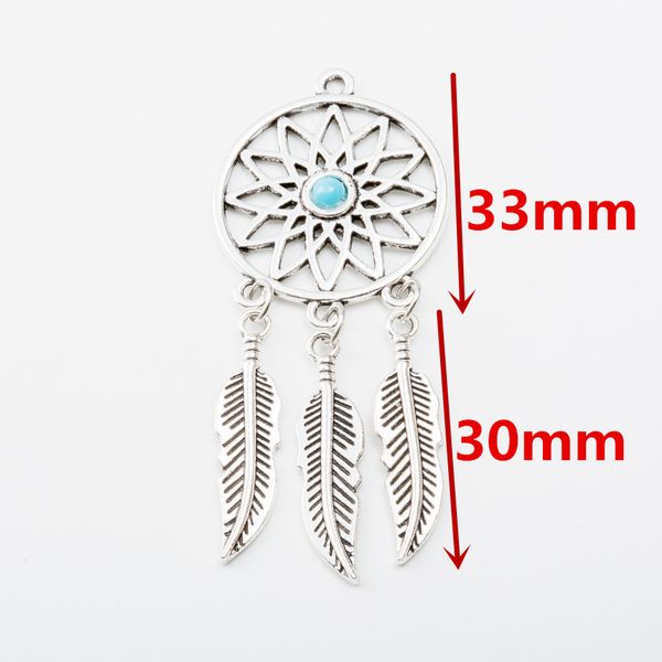 

10pcs vintage silver antique filigree dreamcatcher catcher network charms pendants for bracelet necklace earring diy jewelry, Bronze;silver
