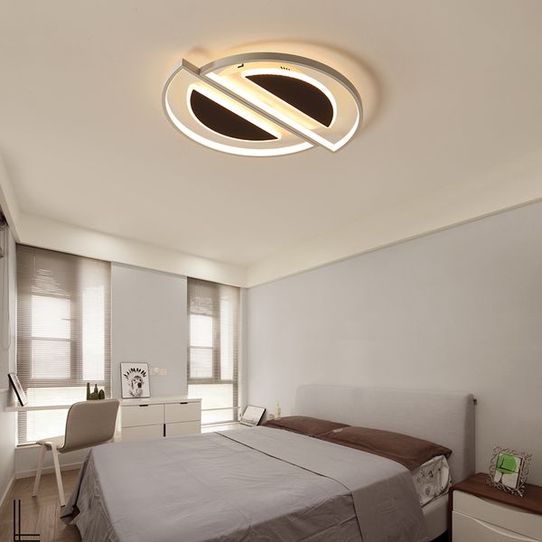 2019 Circular Modern Led Ceiling Lights For Living Room Bedroom Study Room White Or Black 95 265v Square Ceiling Lamp With Dimming From Rangcy2008