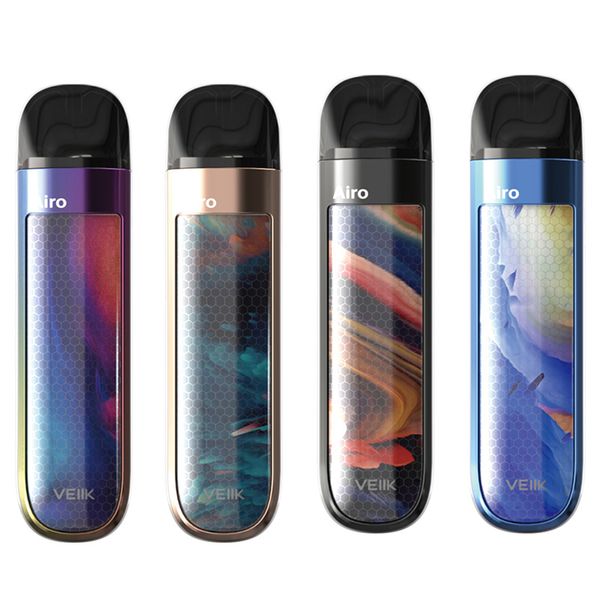 

Original Veiik Airo Limited Edition Vape Pod System Kit Built-in 360mAh Battery 2ml 1.2ohm Cartridge E Cigarette DHL Free