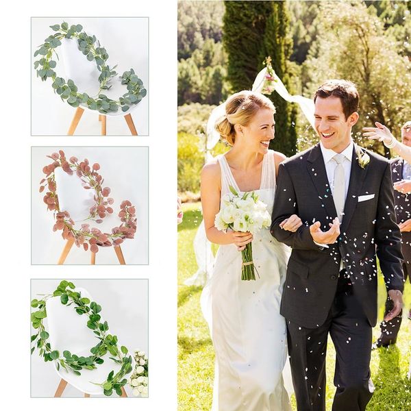 

искусственные листья эвкалипта vine поддельный висячие лоза завод листья garland сад украшения стены зеленый дом офисный стол декор сад deco