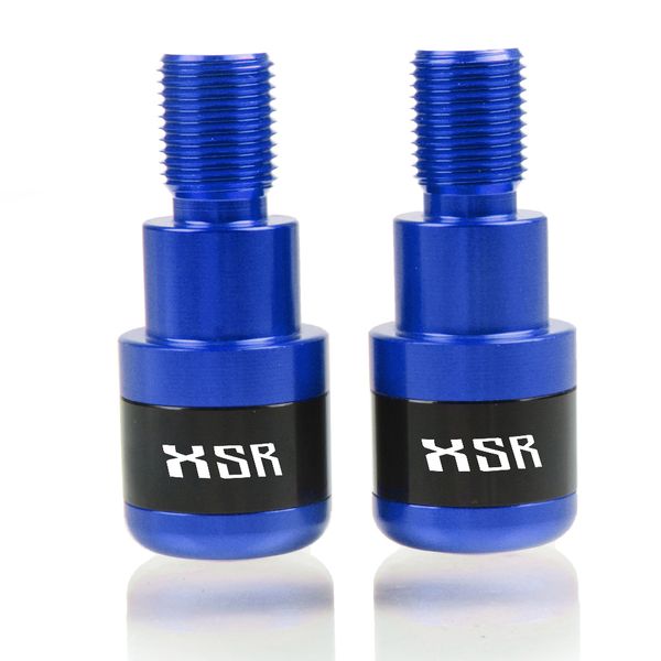 

cnc aluminum metal handle bar end hand grips motorbike handlebar cap ends for yamaha xsr new with logo
