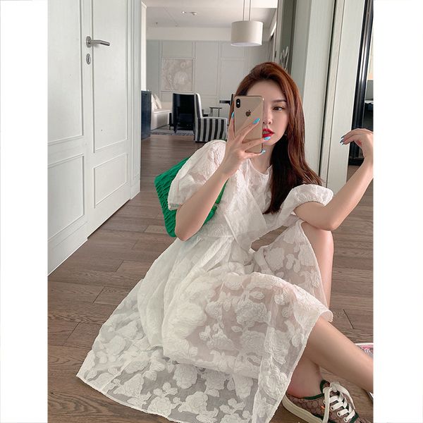 

net red 2020 summer new style your prince will find you because this heavy industry jacquard princess dress is fashionable