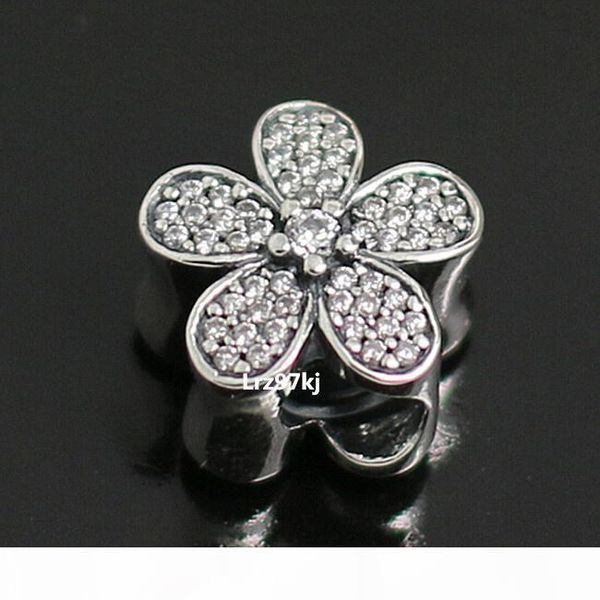 

2015 new 925 sterling silver dazzling daisy charm pendant bead fits european pandora jewelry bracelets & necklace, Black