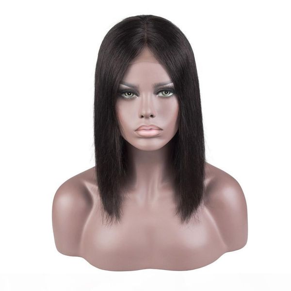 

hd transparent lace wig human short bob cut brazilian virgin remy hd transparent full lace wigs human hair for black women, Black;brown