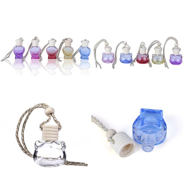 

8ml 10ml clear glass cosmetic beauty perfume refillable car hang bottles,pendants decorations scent package gifts f2380