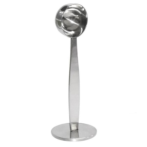 

espresso stand coffee measure tamper spoon stainless steel coffee & tea tools measuring tamping scoop 1 pieces silver