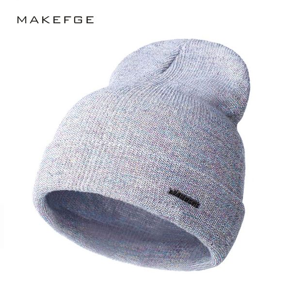 

shine skullies & beanies fashion women men knitting beanie hip-hop winter warm caps 9 colors hats for women feminino bone