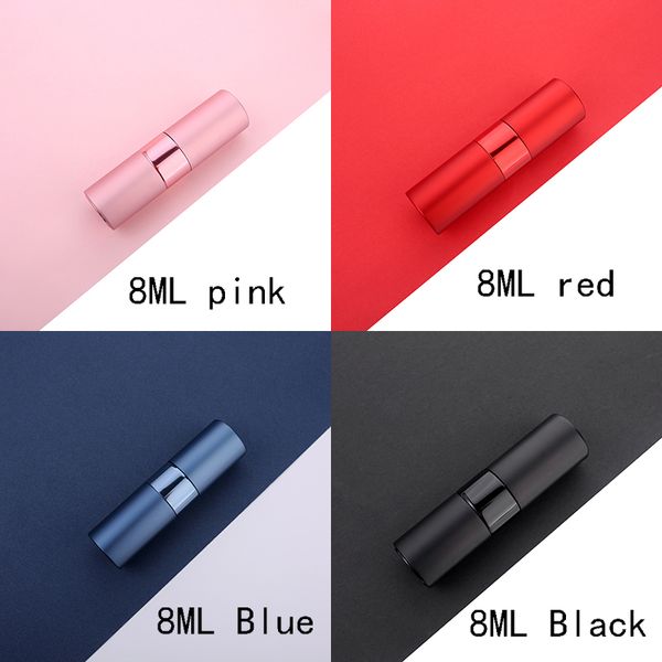 

new 8ml 10ml 15ml 20ml portable mini aluminum refillable spray perfume bottle empty cosmetic containers atomizer for traveler