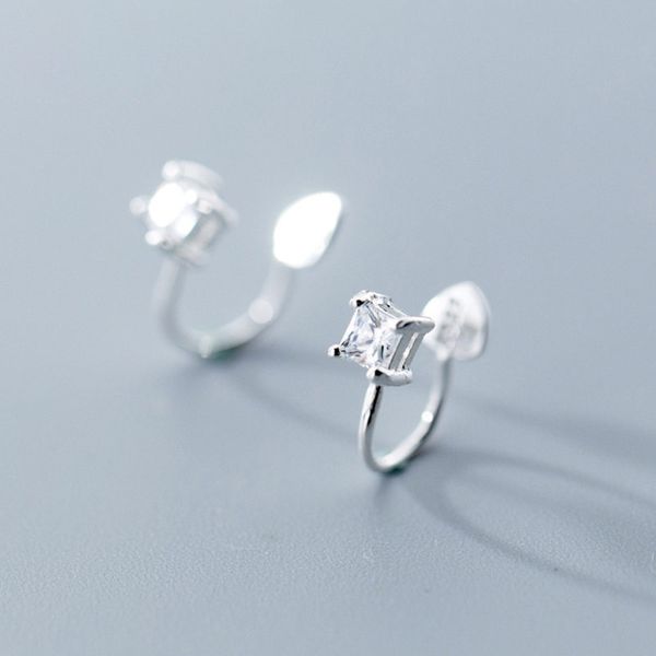 

925 sterling silver zircon ear cuff clip earrings for women without pierced ear clip earring fashion jewelry earcuff accessories