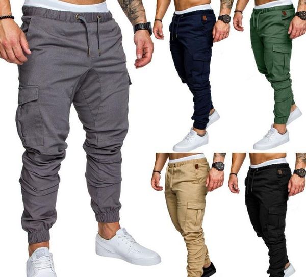 Compre 2019 Pantalones De Hombre De Moda Pantalones Casuales 6