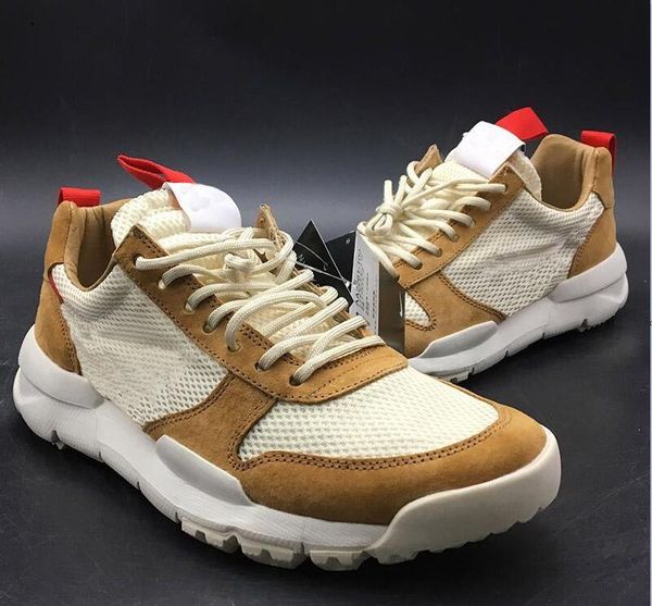 

new released tom sachs craft mars yard ts nasa 2.0 shoes aa2261-100 natural/sport red-maple causal shoes size 36-45, White;red