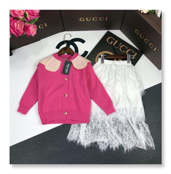 

2019 new children's long sleeve two-piece suit190803#21, White