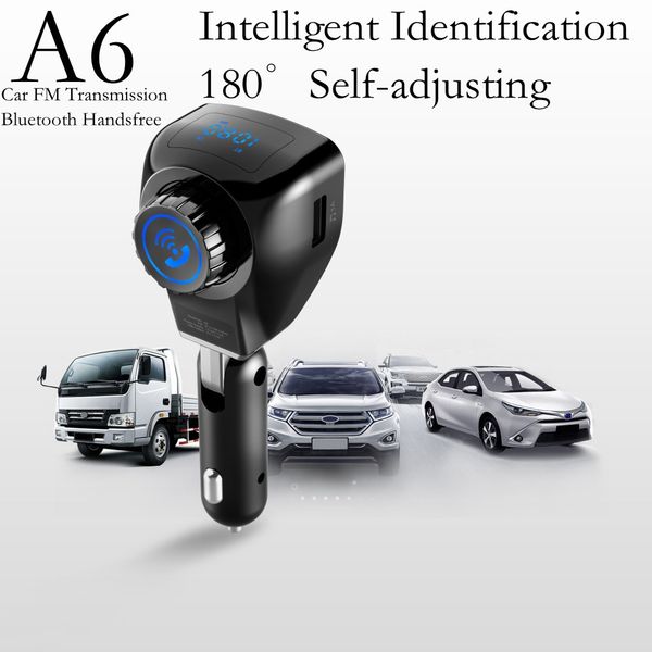 

retro design wireless in-car bluetooth fm transmitter dual usb car charger aux input car accessories
