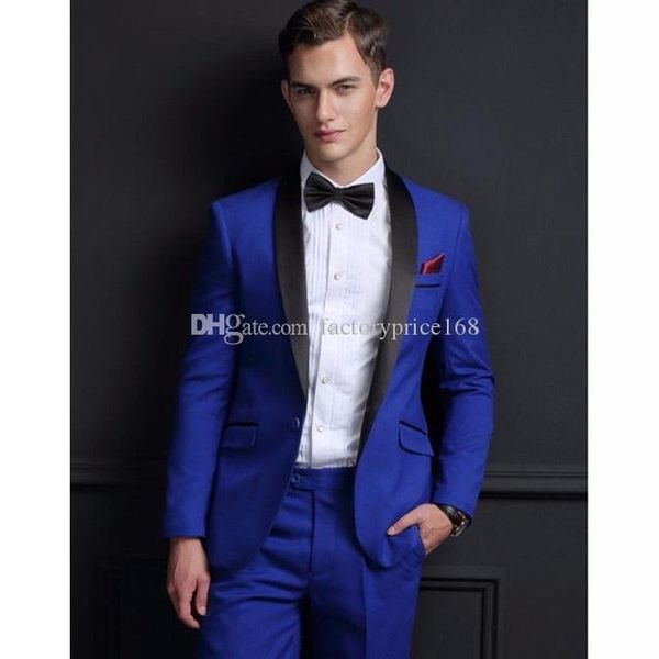 

popular one button groomsmen shawl lapel (jacket+pants+tie) groom tuxedos groomsmen man suit mens wedding suits bridegroom a270, Black;gray