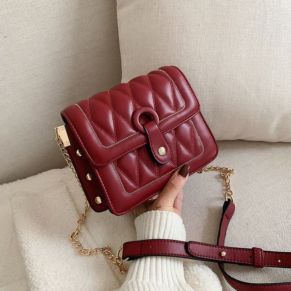 

small pu leather crossbody bags for women 2020 shoulder messenger bag female embroidered handbags chain cross body bag
