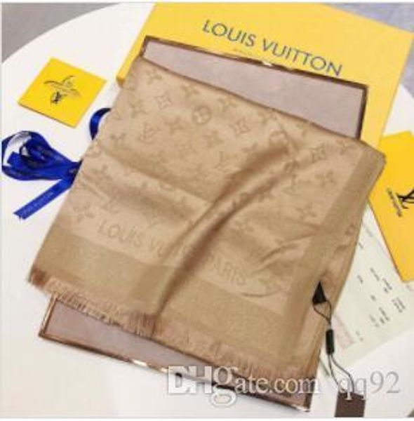 

2019 scarf women brand designer silk scarf full logo fashion letter scarfs scarves women shawlsize 180x70cm, Blue;gray