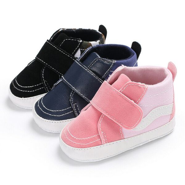 

2019 brand new newborn shoes infant toddler baby boy girl spring autumn soft bottom canvas shoes casual walkers newborn 0- 18m, Black