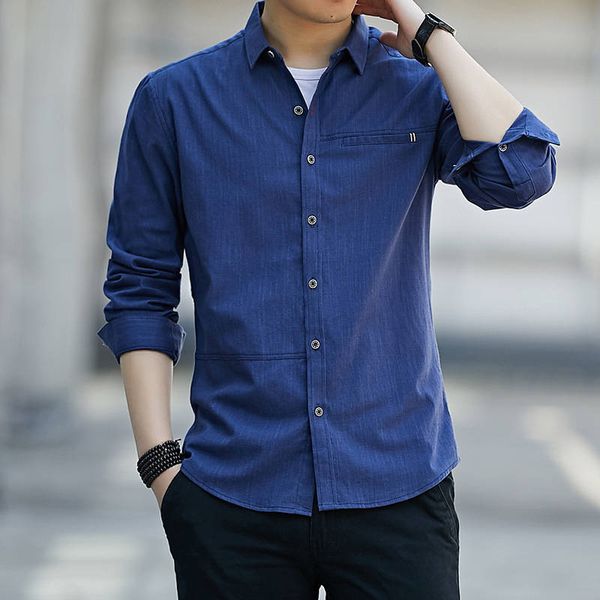 

autumn 2020 new white shirt men's long sleeve slim fit youth handsome trend no iron brand casual men's shirt, White;black